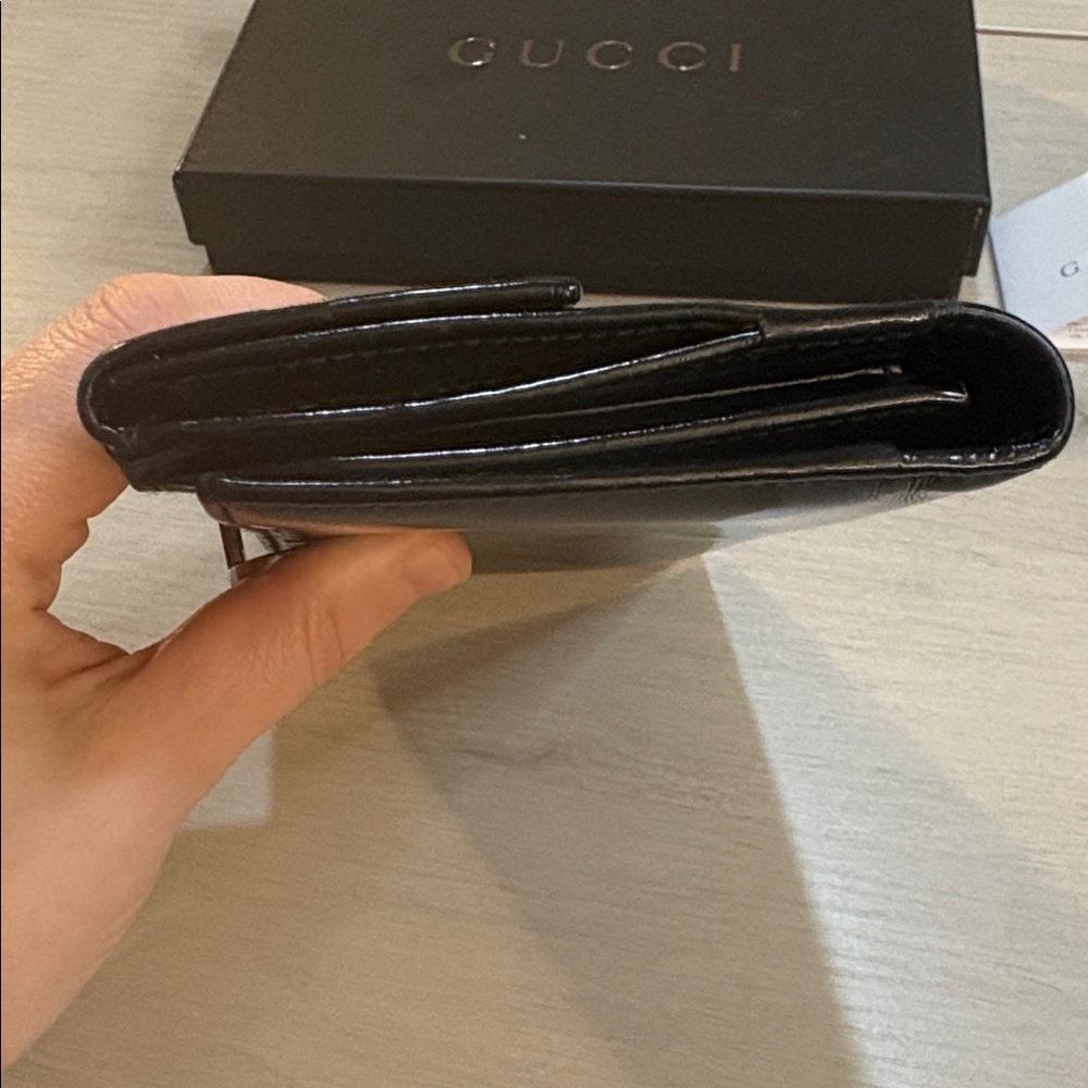 🖤 Gucci Black Patent Leather Long Wallet / Continental Wallet in Box - Picture 17 of 17